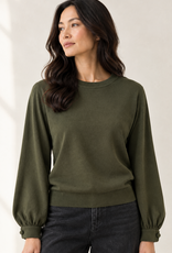 Minnie Rose Button Crewneck