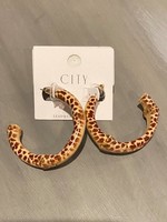 Merville Animal print hoop earrings