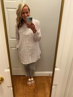 Mystree Striped shirt tunic with back tie