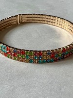 What's Hot Multi color crystal cuff bracelet