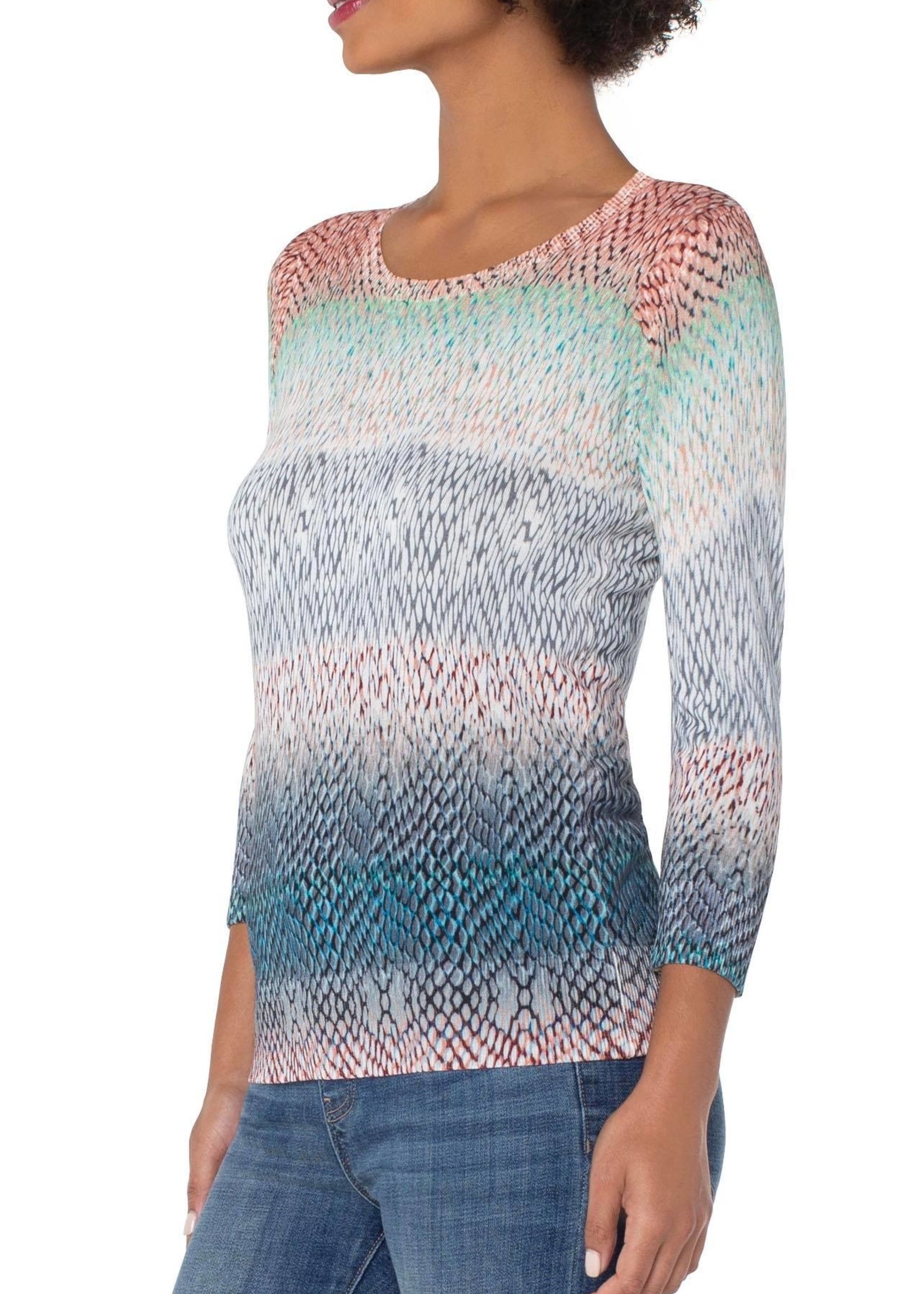Liverpool Liverpool 3/4 sleeve sweater Ombre snake