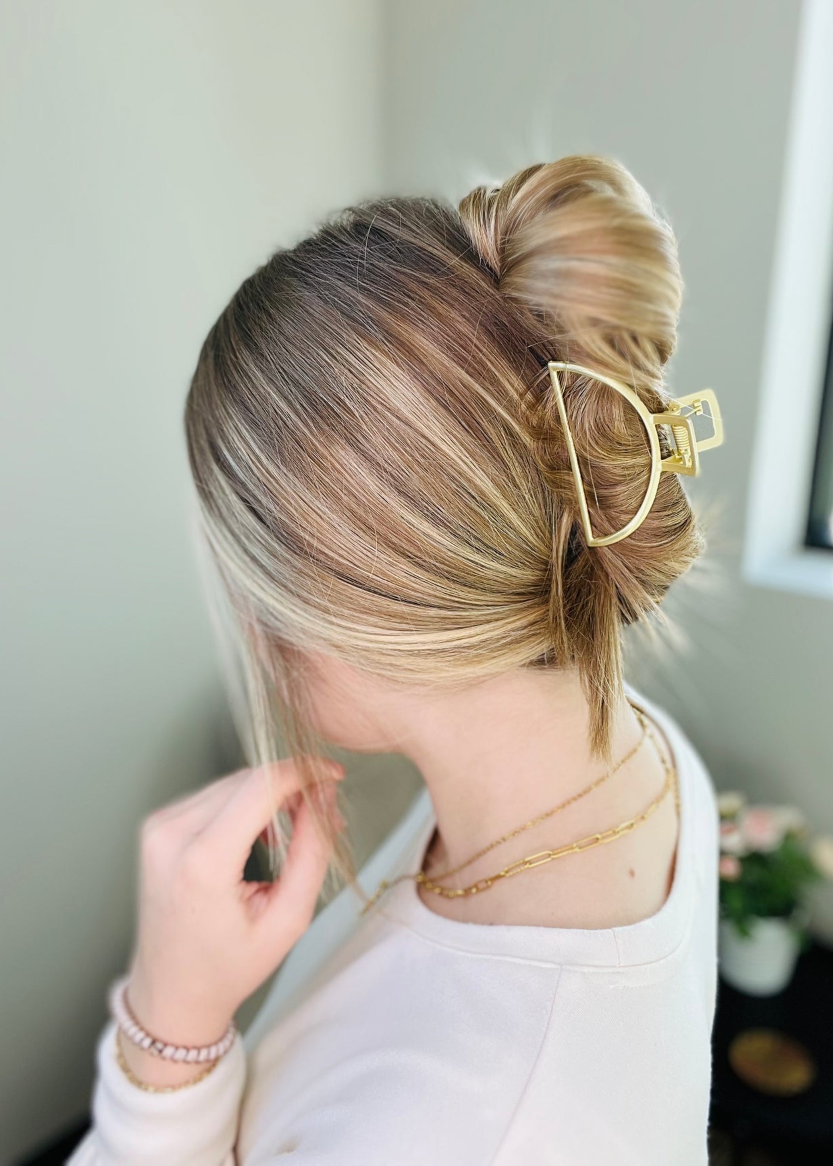 Gold hair clips