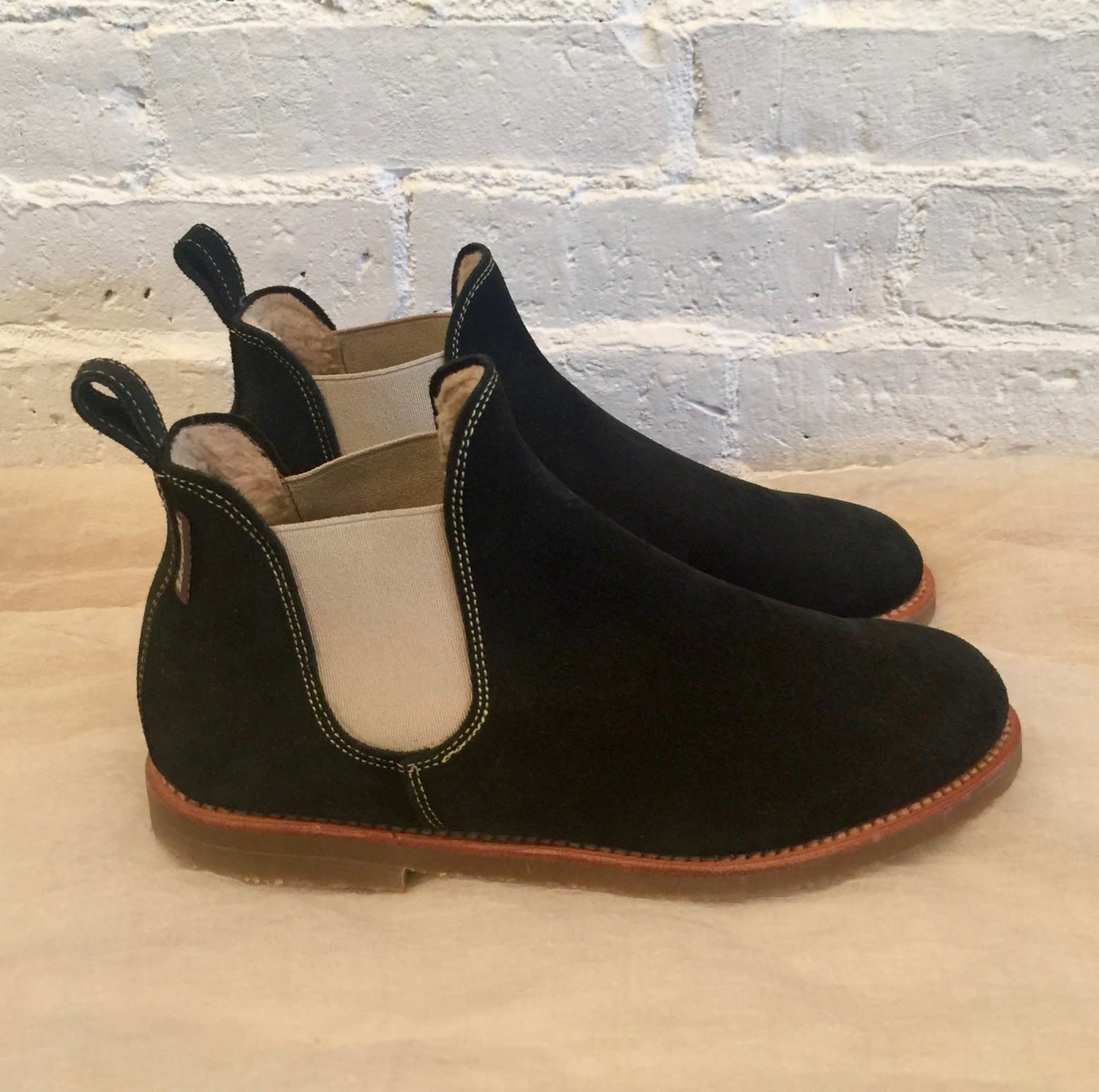 Penelope Chilvers Black Suede Shearling 