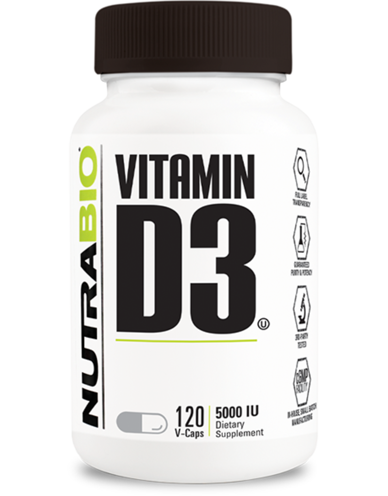 Nutrabio Nutrabio Vitamin D 5000iu - 120 vegetable caps