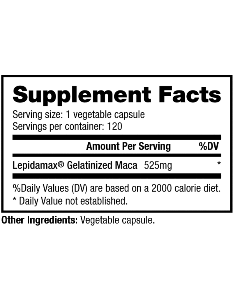 Nutrabio Nutrabio Maca 525mg (LepidaMax) - 120 vegetable caps