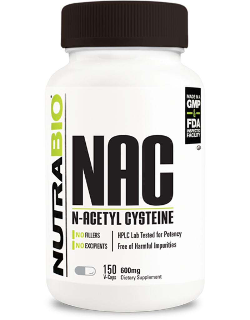 Nutrabio Nutrabio N-Acetyl-Cysteine (NAC) (600 mg) - 150 Vegetable Capsules