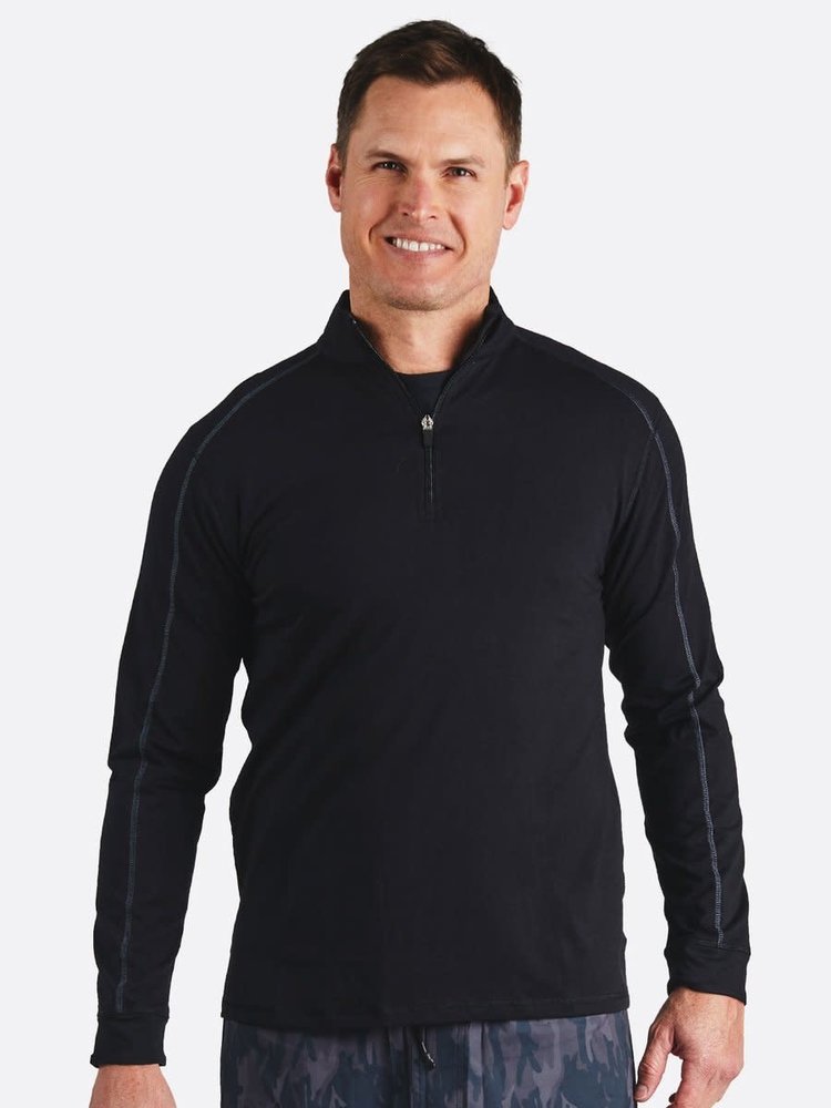 Tasc Carrollton 1/4 Zip - Black/Gunmetal