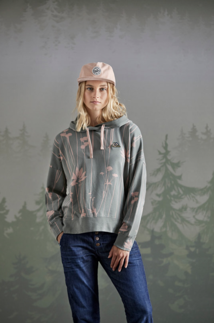 Maloja MaistiraM Cotton Hoodie -Salvia Field Flowers