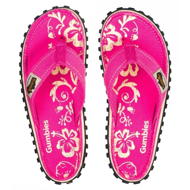 Gumbies Islander Flip-Flops - Pink Hibiscus