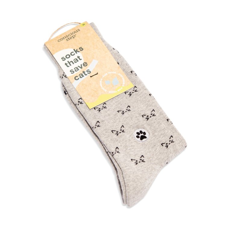 Conscious Step Socks that Save Cats - Grey