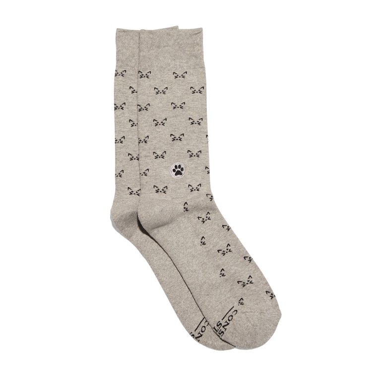 Conscious Step Socks that Save Cats - Grey
