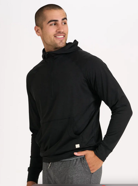 Vuori Ponto Performance 1/2 Zip Hoodie -Black Heather