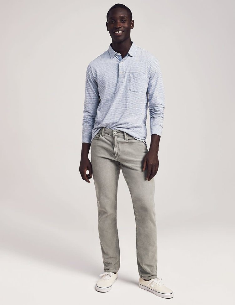 Faherty Stretch Terry 5 Pocket - Faded Olive