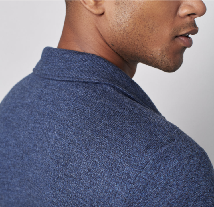 Faherty Inlet Knit Blazer - Deep Navy Melange