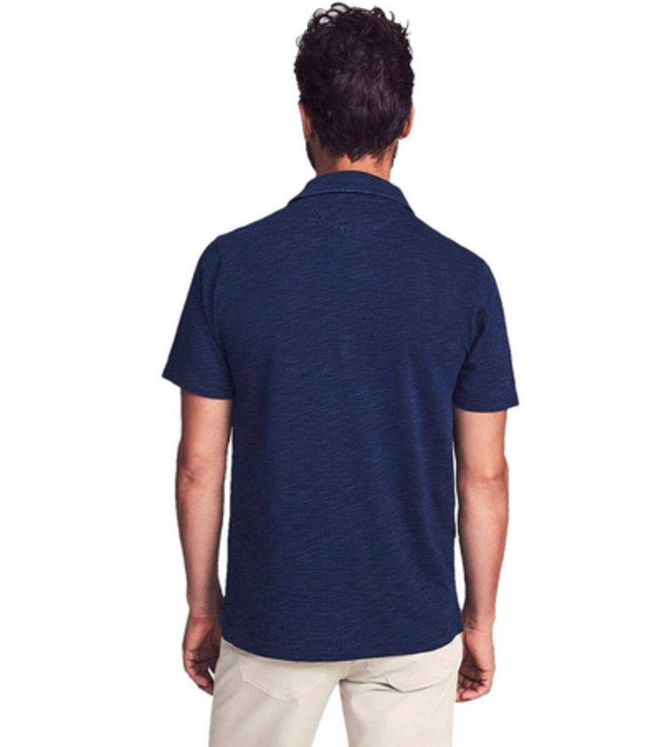 Faherty SS Indigo Polo - Dark Indigo Wash