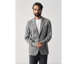 Faherty Brand Inlet Knit Blazer - Medium Gray Melange