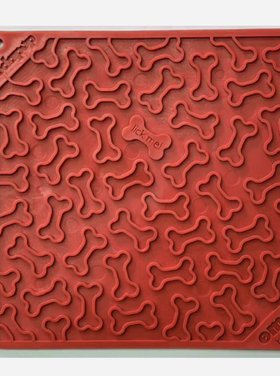 SodaPup Bones Design Enrichment Licking E-Mat - Red