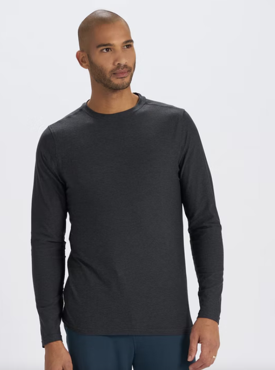 Long Sleeve Strato Tech Polo, Charcoal Heather