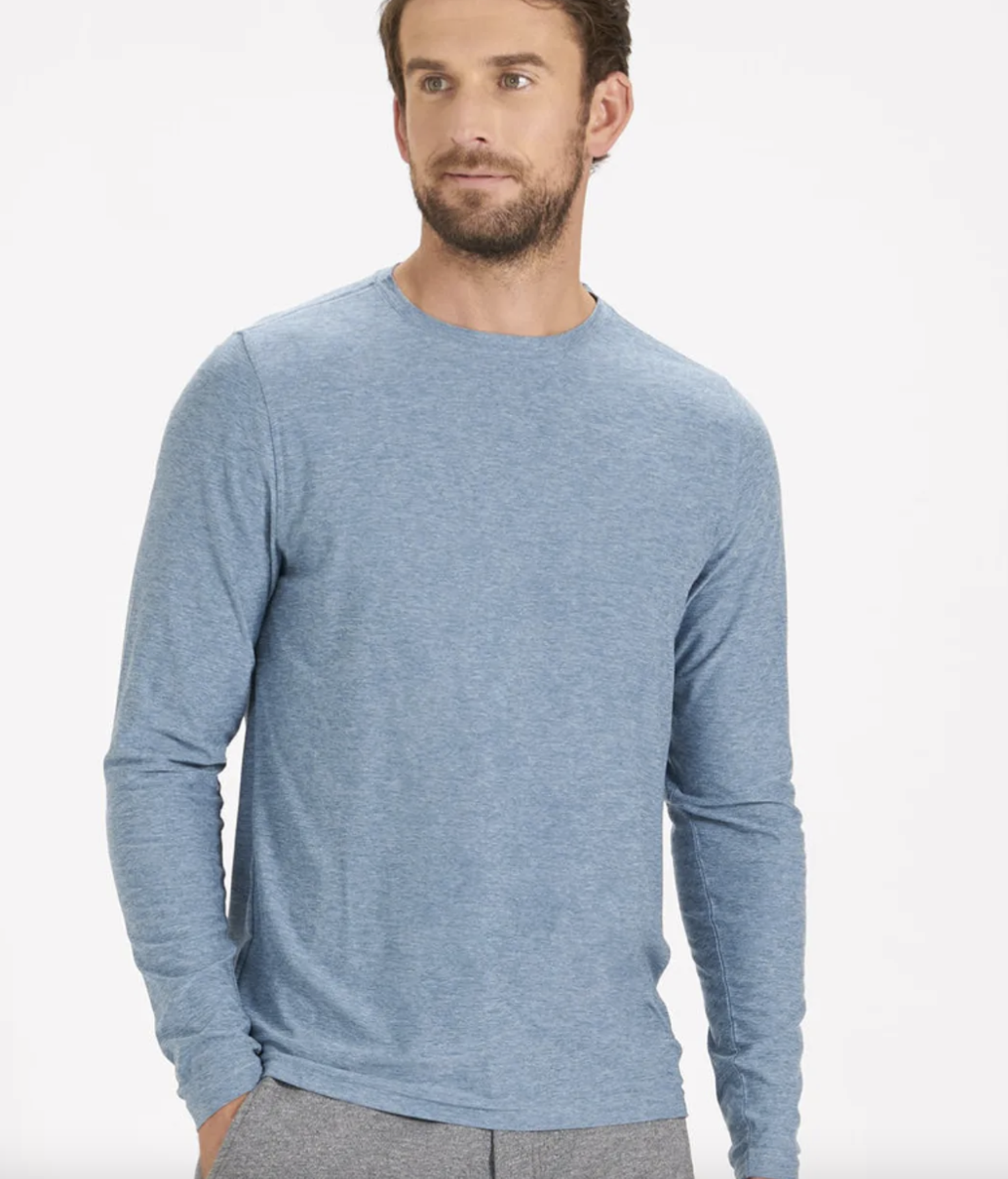 Long Sleeve Strato Tech Polo, Charcoal Heather