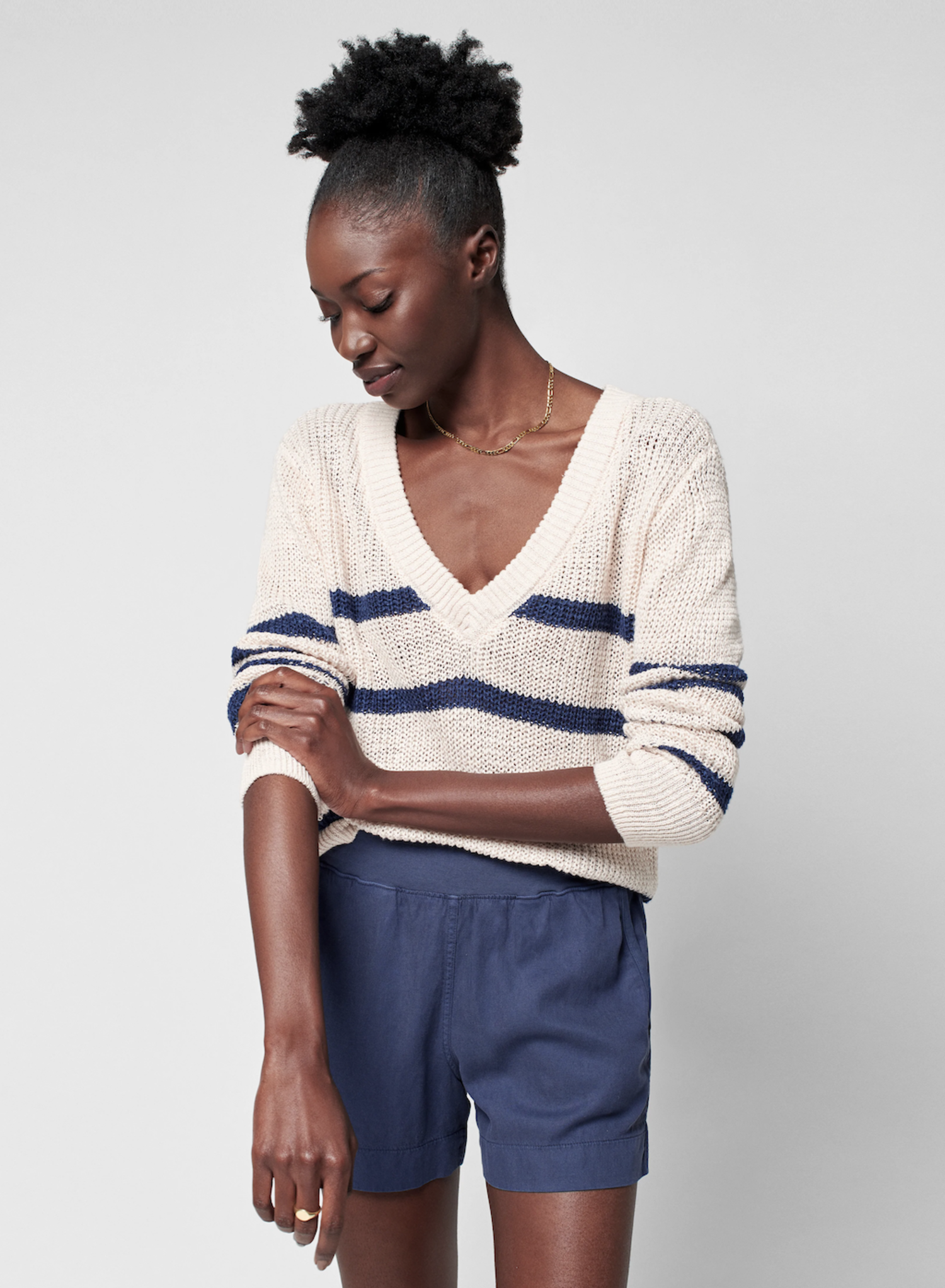V neck sweater sale top