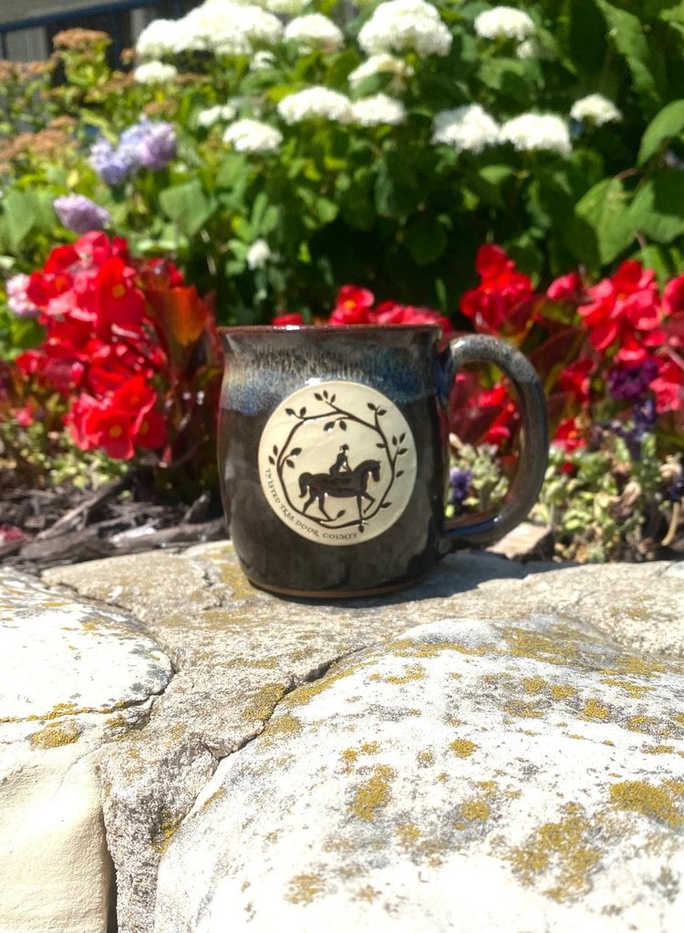 Sunset Hill Stoneware Twisted Tree Java Taster Mug - Caffe Mocha - Equestrian 16oz
