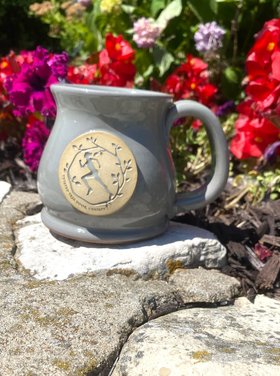 Sunset Hill Stoneware Twisted Tree Potbelly Mug - Canyon Grey - Runner 12oz