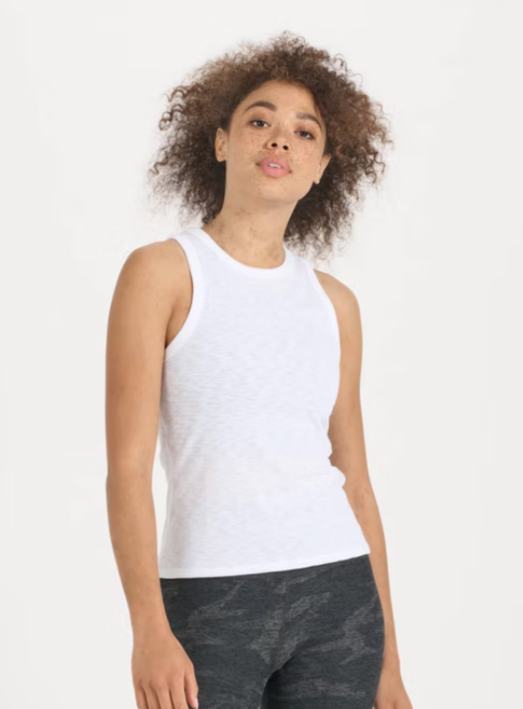 Vuori Sunrise High Neck Tank -  White