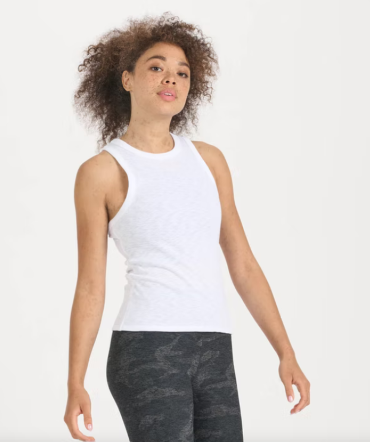 Vuori Sunrise High Neck Tank -  White