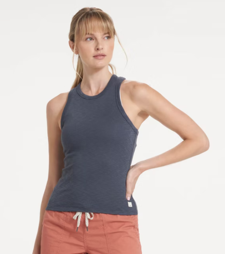 Vuori Sunrise High Neck Tank - Azure