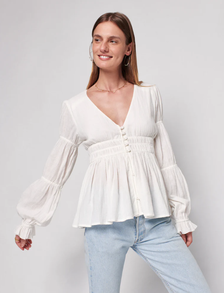 Faherty Colette Top - White
