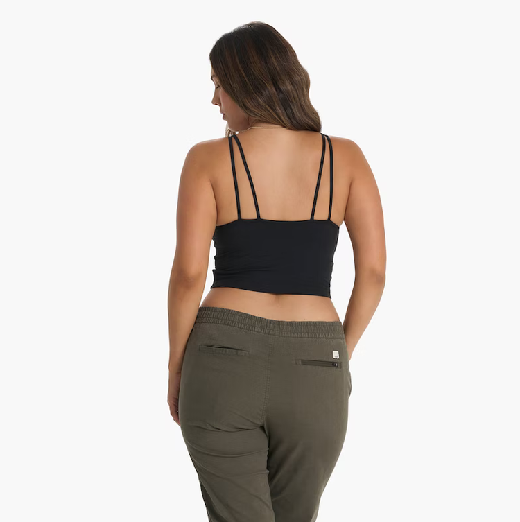 Vuori Halo Performance Crop - Black Heather