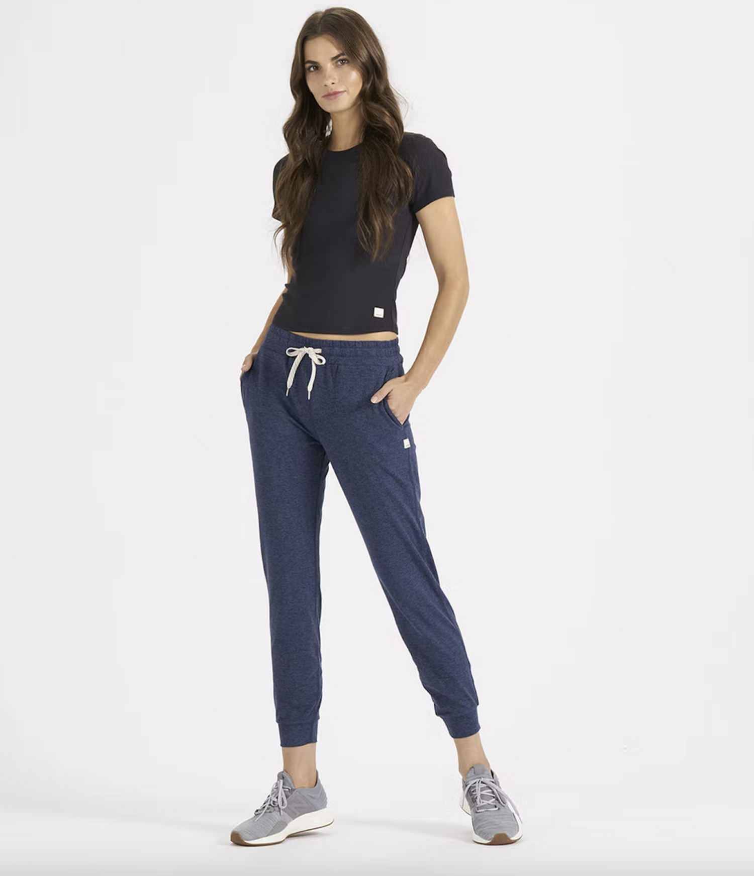 W Performance Jogger Long - Navy Heather - Twisted Tree