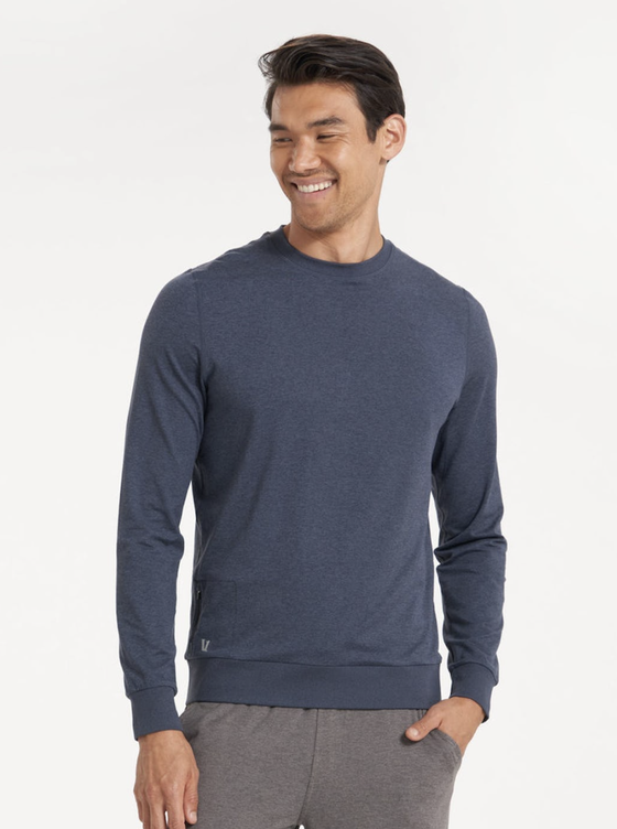 Ease Performance 1/2 Zip - Ink Heather - Twisted Tree