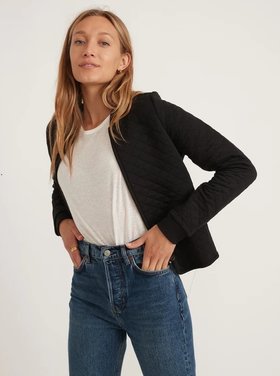 Marine Layer Corbet Quilted Bomber - Black