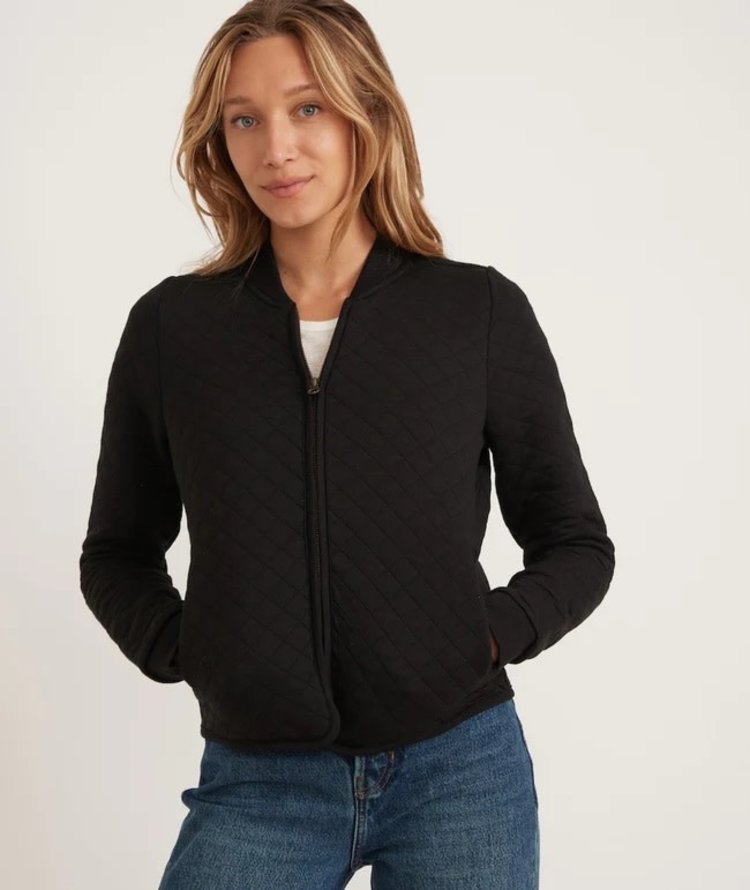 Marine Layer Corbet Quilted Bomber - Black