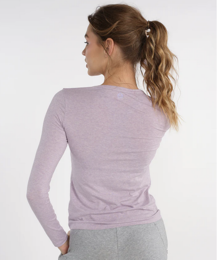 Tasc Nola  Long Sleeve T-Shirt - Digital Purple Heather