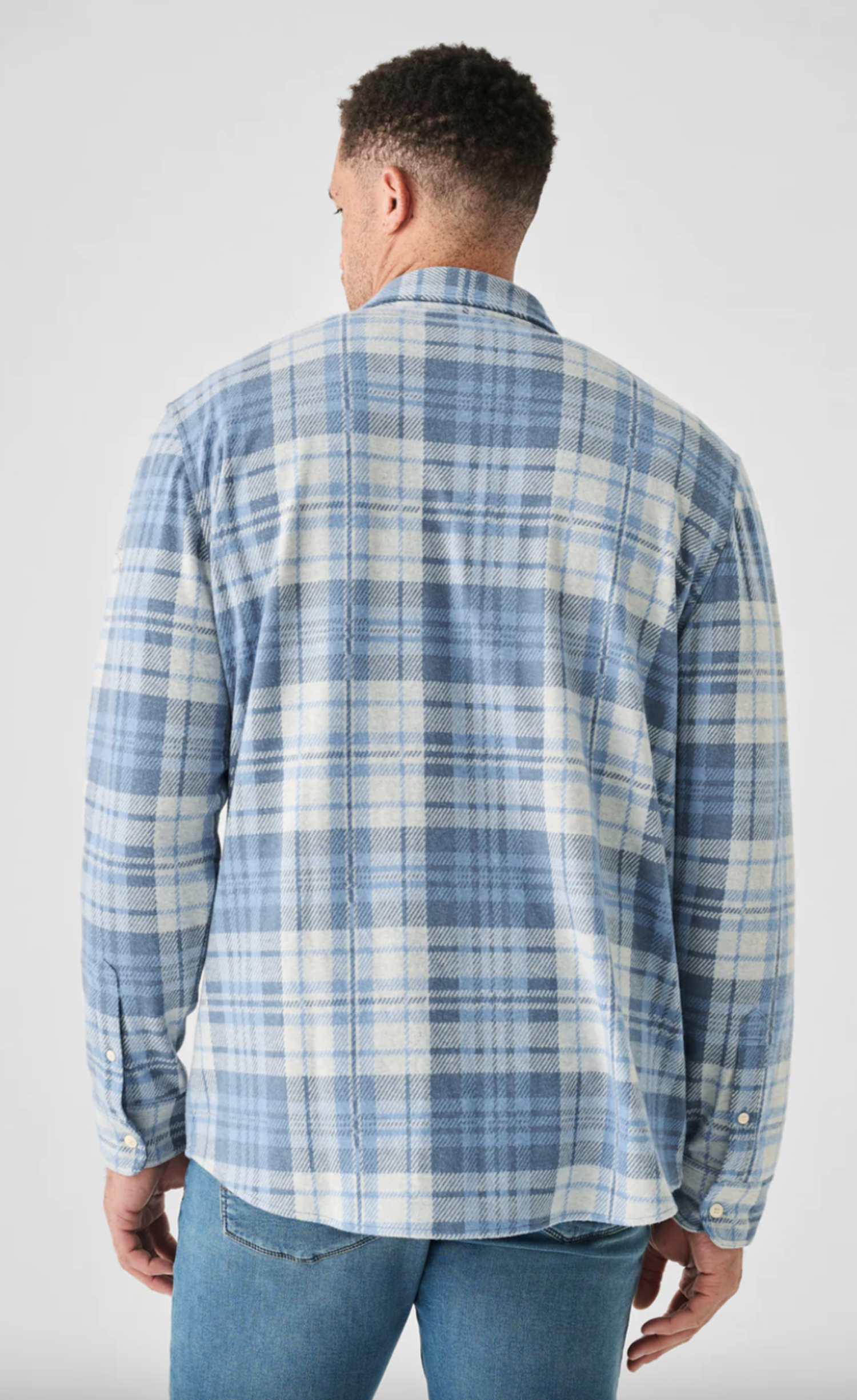 M Legend Sweater Shirt - Fog Island Plaid - Twisted Tree