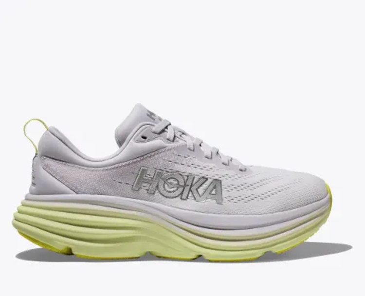 HOKA W Bondi 8 - Nimbus Cloud/Luminary Green
