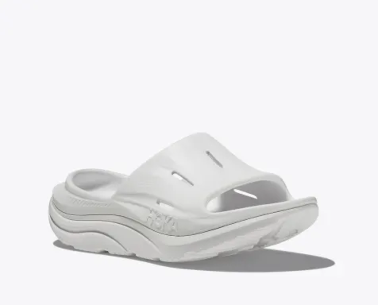 HOKA U ORA Recovery Slide 3 - White/White