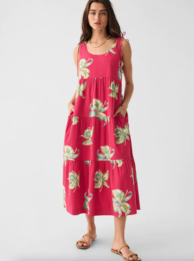Faherty Lanai Seersucker Dress - Orchid Blossom- Final Sale: No Exchanges or Returns
