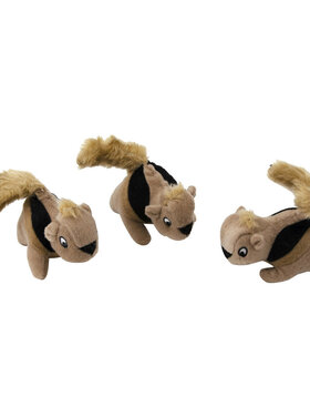 Pet Palette Distribution Outward Hound Squeakin' Squirrels - 3pk Brown