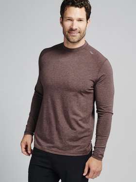 Tasc Carrollton Long Sleeve Fitness - Mocha Heather