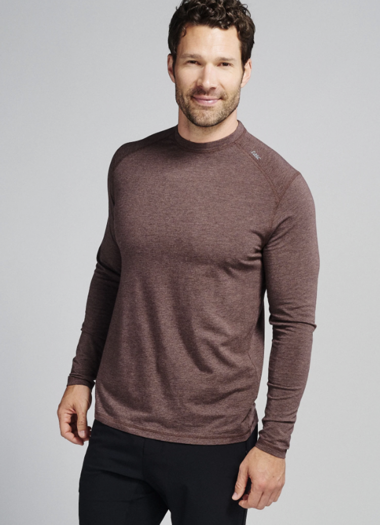 Tasc Carrollton Long Sleeve Fitness - Mocha Heather