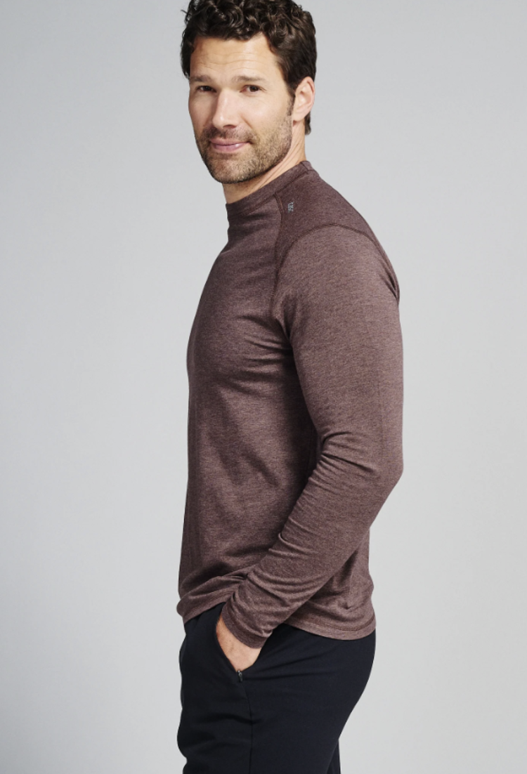 Tasc Carrollton Long Sleeve Fitness - Mocha Heather