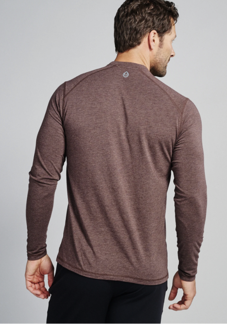 Tasc Carrollton Long Sleeve Fitness - Mocha Heather