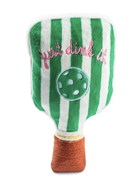 Haute Diggity Dog Green Stripe Pickleball Paddle Toy