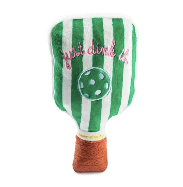 Haute Diggity Dog Green Stripe Pickleball Paddle Toy
