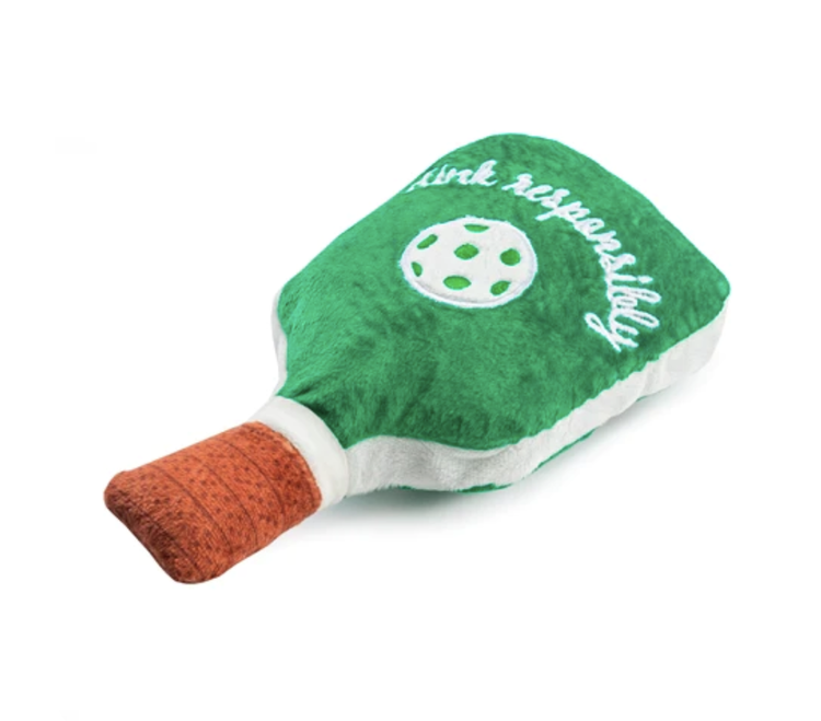 Haute Diggity Dog Green Stripe Pickleball Paddle Toy