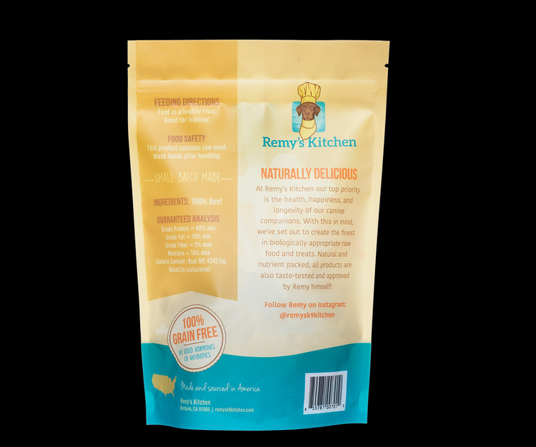 Remy's Kitchen Freeze Dried Treats for Dogs & Cats Just Beef