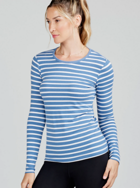 Tasc Nola Long Sleeve T-Shirt - Dusk/White